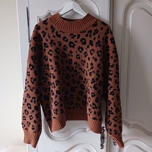 Old Navy Animal Print Sweater - Brown and Black